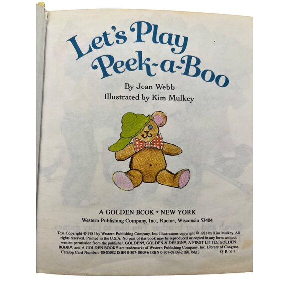 Let's Play Peek-A-Boo Children's Book By Joan Webb Illustrated By Kim Mulkey - Picture 4 of 4